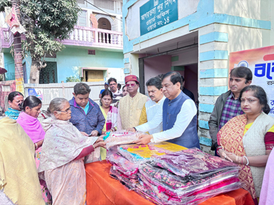 Ward no 14 of Agartala Municipal Corporation (AMC) organised winter garments distributed among poor on January 13.